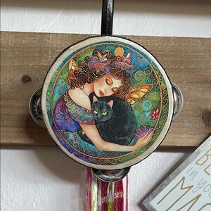 Oops Colorful Fairy 4” Tambourine with Artistic Design